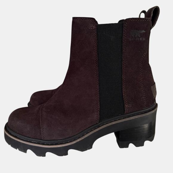 Sorel Shoes - Sorel Joan Now Chelsea Boots 8.5 Brown Suede Lug Sole Platform Ankle Boot